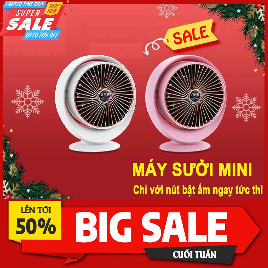 Quạt sưởi mini LION 800W Dáng đứng cao cấp - Thông minh - Ấm áp - An toàn - Xoay 360 độ 💥BẢO HÀNH 1 NĂM💥