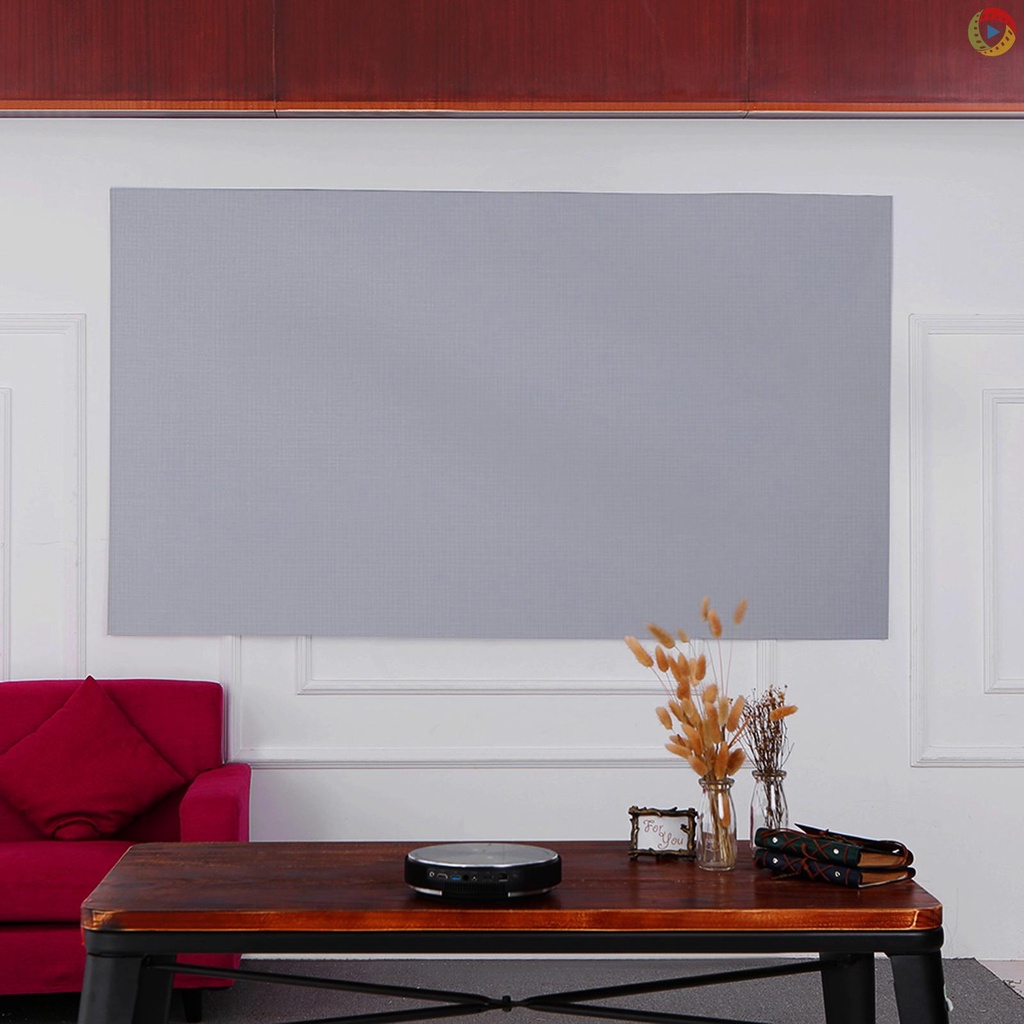 Màn Chiếu Treo Tường 120-inch Hd 16:9 Có Thể Gấp Gọn Tiện Dụng Cho Gia Đình / Văn Phòng