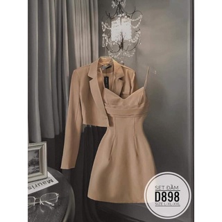 (Bigsize 60-90kg) Set đầm và khoác