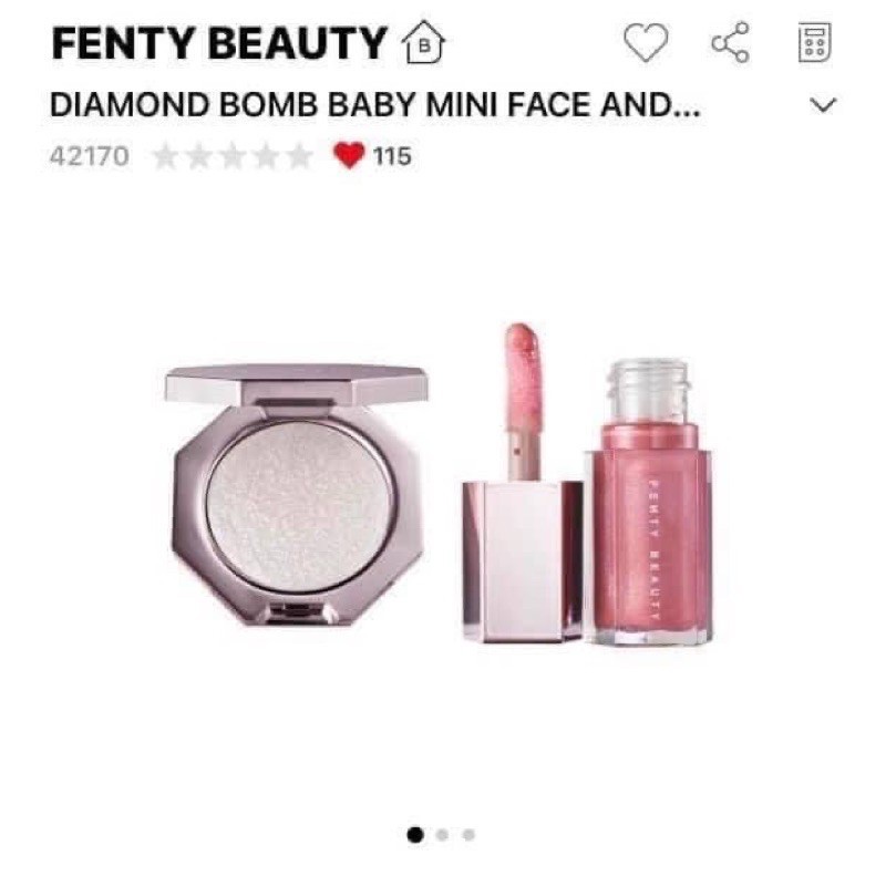 SET FENTY DIAMOND SON BÓNG KÈM HIGHLIGHTER | BigBuy360 - bigbuy360.vn