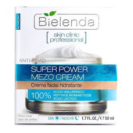 [TOP 1 SHOPEE] Kem dưỡng cấp ẩm, chống lão hóa Bielenda Super Power Mezo Cream 50ml (Bill Anh)