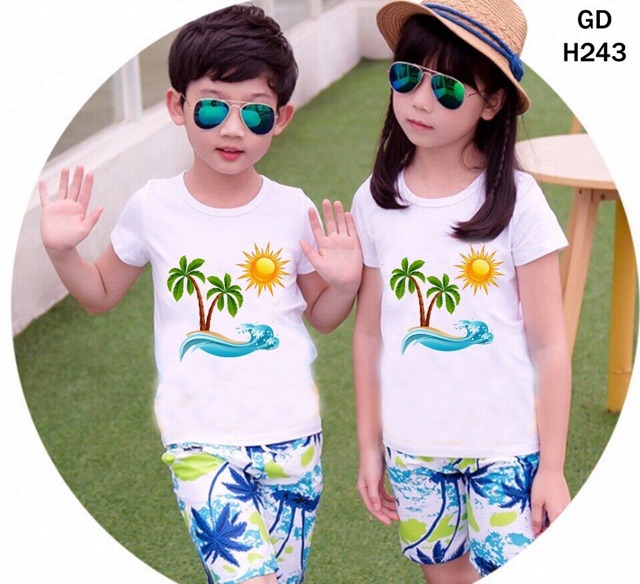 Áo gia đình đi biển chất cotton loại 1 bán shop đủ màu đủ size