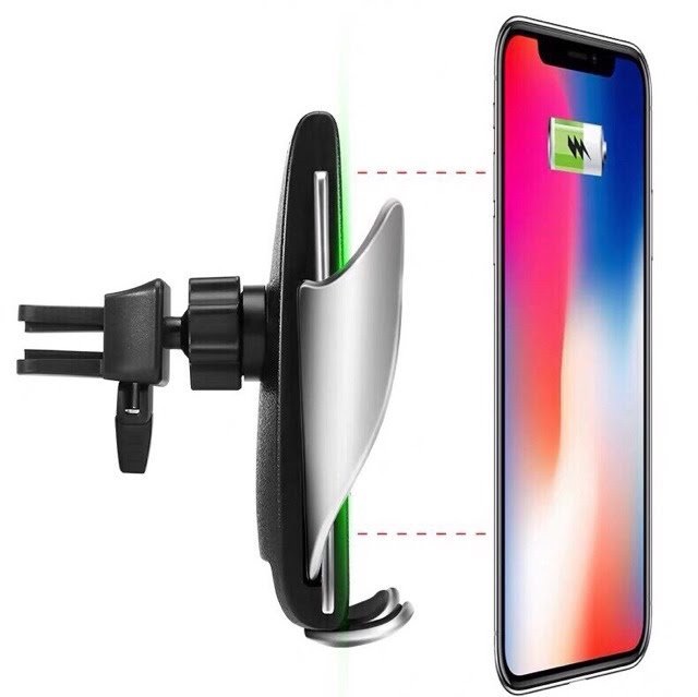 Kẹp điện thoại trên oto kiêm đế sạc không dây S5 | BigBuy360 - bigbuy360.vn