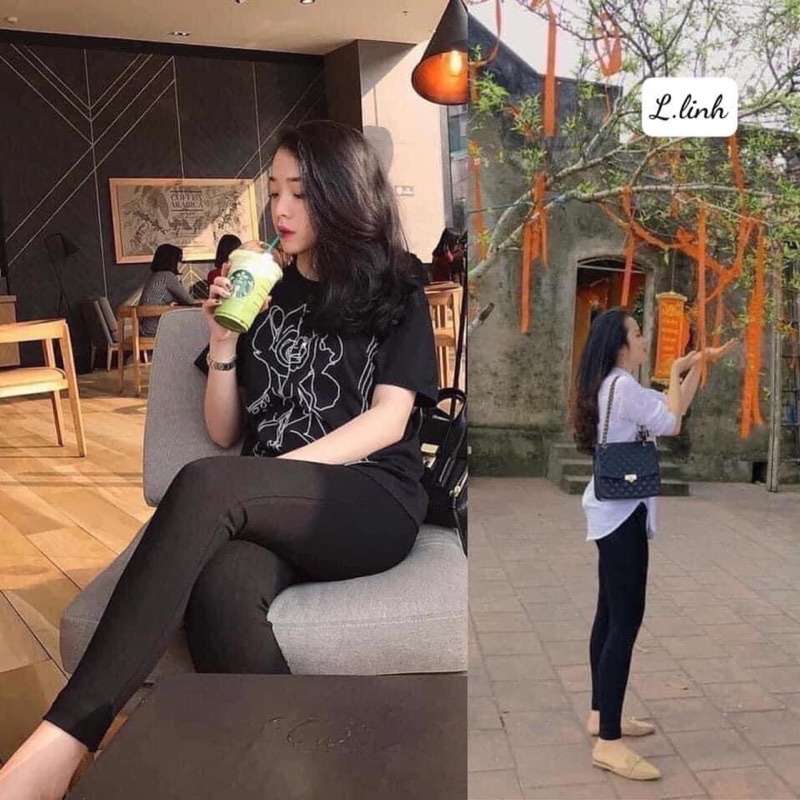 Quần legging dài nữ co giãn mặc siêu tôn dáng, chân thon dài cuộn-Minxy