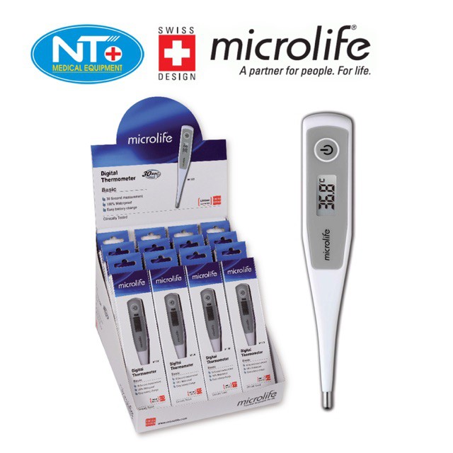 Nhiệt kế điện tử kẹp nách Microlife MT550 (10 Giây) - VT0312 hàng chính hãng