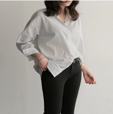 NEW Áo Sơ Mi Nữ Tay Dài Kẻ Sọc Thời Trang Mùa Thu 2020
