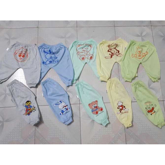 Sét 10 Quần chục dài cotton in mông bo gấu, chất đẹp, dày dặn, mềm mịn, thấm hút mồ hôi tốt