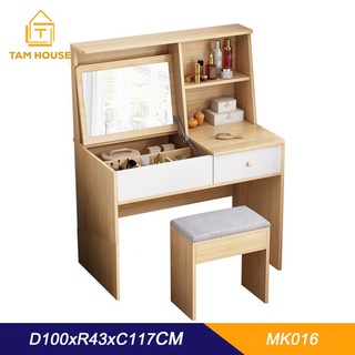 Bàn trang điểm bệt Tâm House thông minh gương gập - MK16