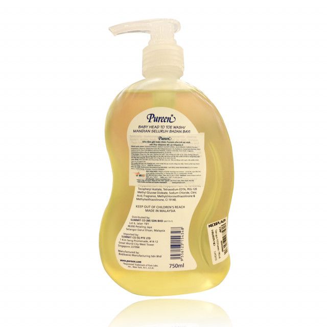Sữa tắm và gội Pureen chai 250ml và 750ml