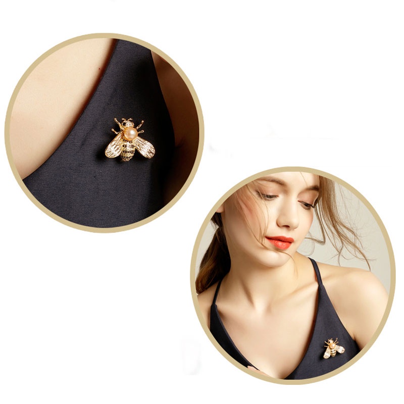 Cài Áo Hình Con Ong Đính Đá Thời Trang