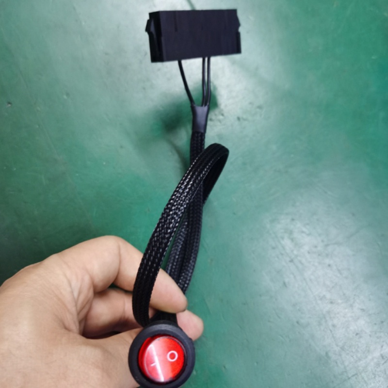 Bộ Kiểm Tra Nguồn 24-pin Atx Psu Kèm Công Tắc On / Off Dài 50cm