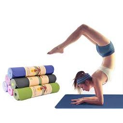 Thảm tập Yoga 2 Lớp TPE Dày 8mm ( màu ngẫu nhiên )