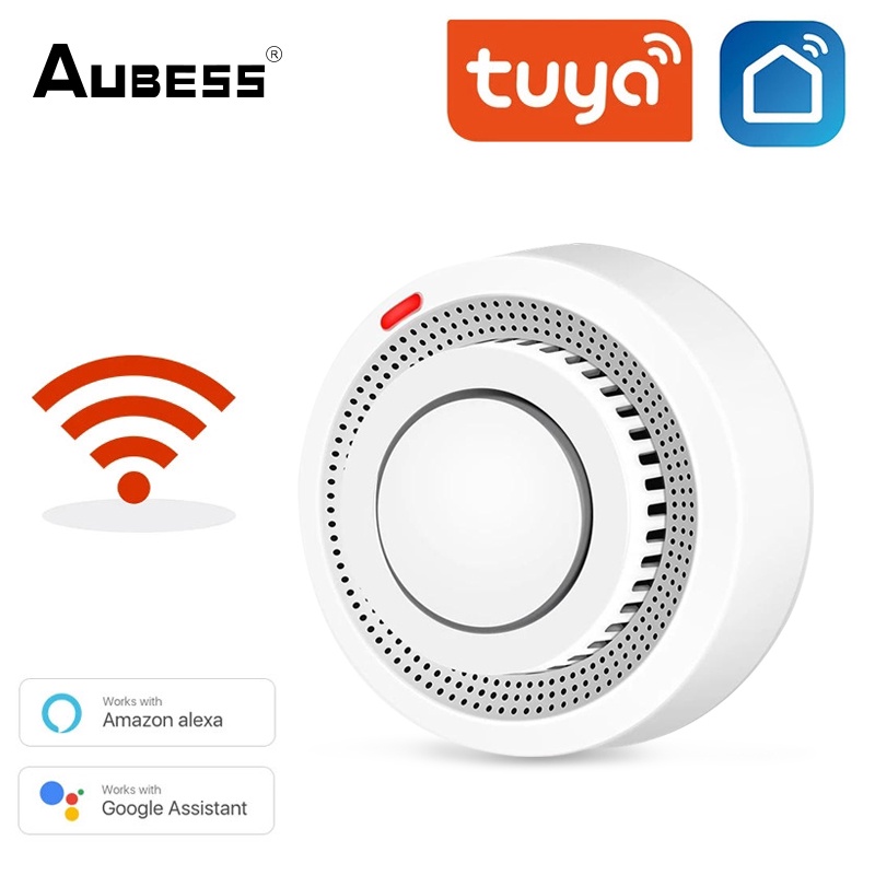 Tuya WiFi Báo động khói không dây thông minh Phòng chữa cháy Báo Cháy an ninh gia đình -80db prettyhat