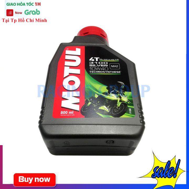 Nhớt Máy Chính Hãng Motul 3100 Sliver 4T 10W40 0.8L - Nhớt Pháp Cao Cấp Dành Cho Xe Số Côn Tay