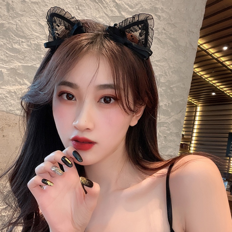 Bờm Tóc Gọng Kim Loại Phối Ren Sexy Cá Tính