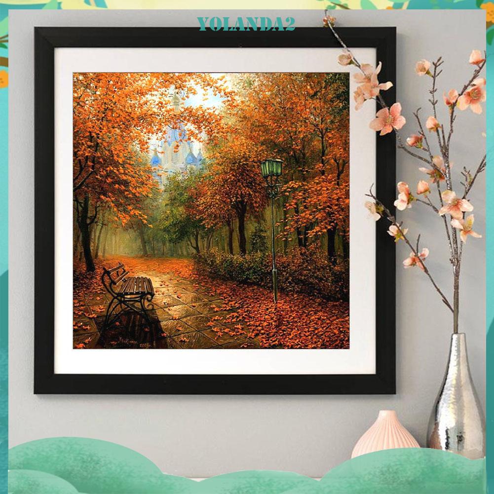 Tranh đính đá kim cương toàn bộ 5D DIY hình phong cảnh mùa thu