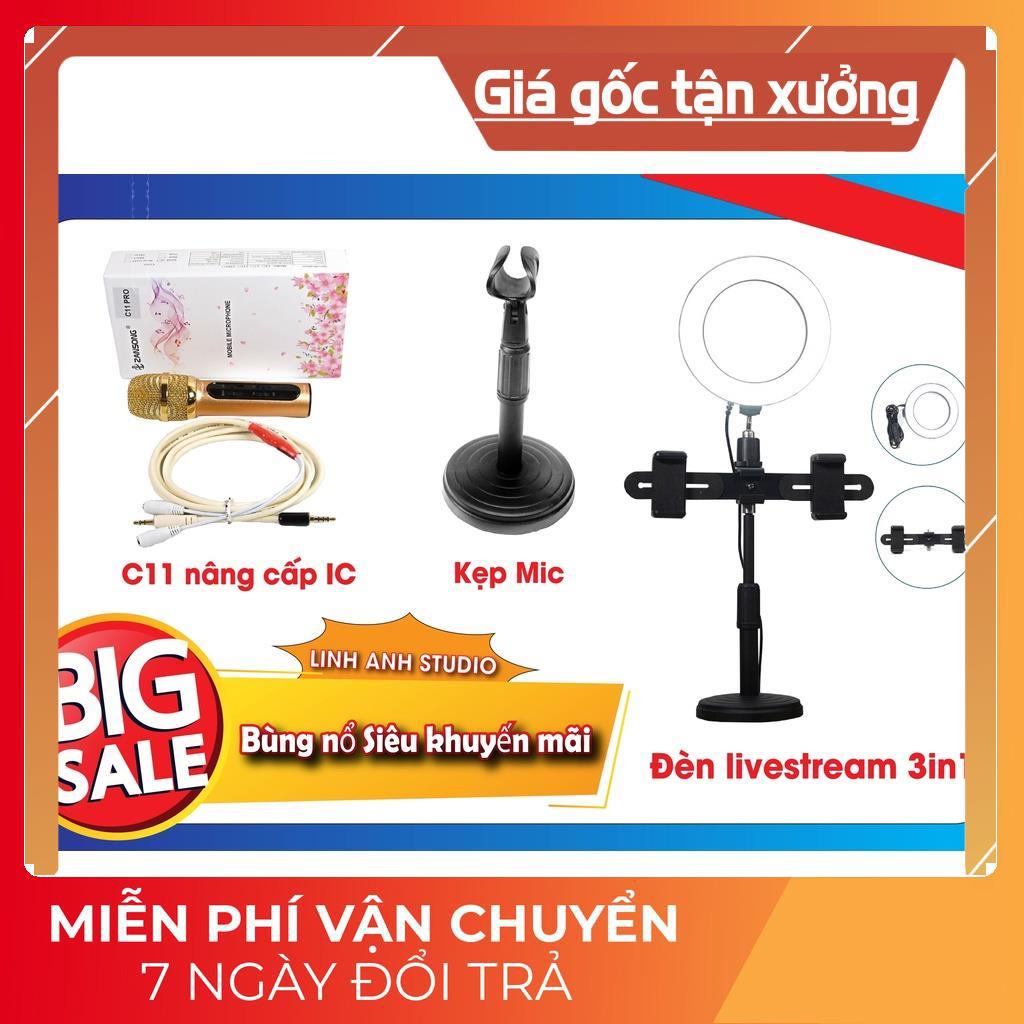 micro Livestream C11 Bản Nâng Cấp với công nghệ bắt xa lên đến 3m tặng kèm dây livestream