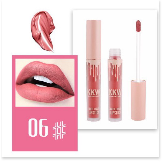 [Mã giảm] Son Kem Lì Tơ Lụa KKW Matte Liquid Lipstick Phong Cách Âu Mỹ