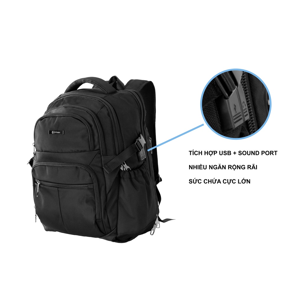 Balo laptop du lịch phượt thời trang dung tích siêu lớn hàng chính hãng YVan 1822