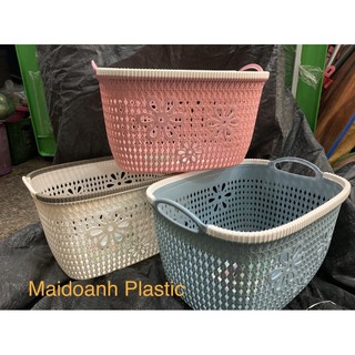 Combo 10 Rổ đựng đồ có quai xách nhựa VIETNHAT