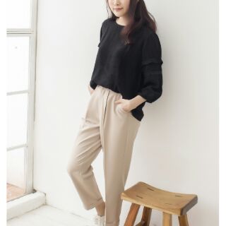 Áo phối ren tay