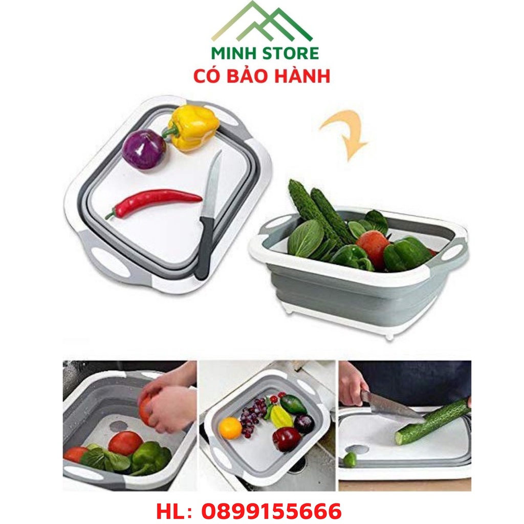 CHẬU ĐA NĂNG GẤP GỌN VÀ RỔ ĐỰNG, ĐA NĂNG, TIẾT KIỆM DIỆN TÍCH, SẢN PHẨM 3 TRONG 1 CHO KHÔNG GIAN BẾP