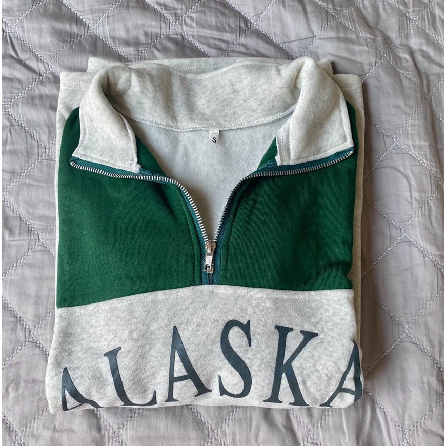 Áo nỉ Alaska Sweatshirt có khoá cổ | BigBuy360 - bigbuy360.vn