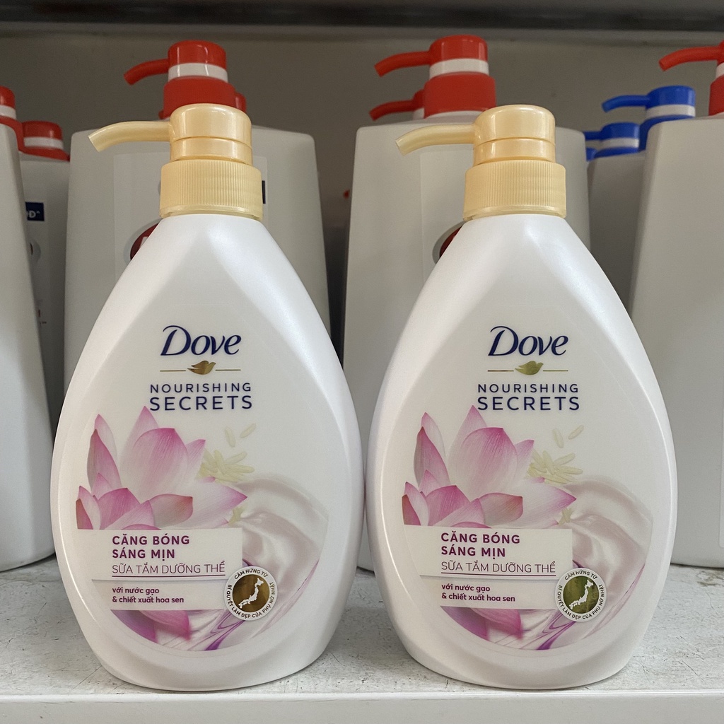 Sữa tắm dove căng bóng sáng mịn từ hoa sen & nước gạo 530g