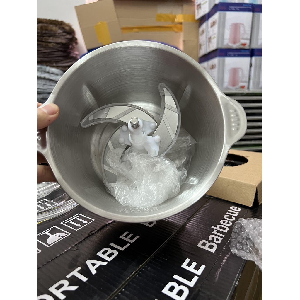 [FREESHIP❤️] Máy Xay Thịt Có Cối INOX 2 Lít, Dao 4 Lưỡi Food Cao Cấp Loại 1, hàng chính hãng, uy tín tại Shop
