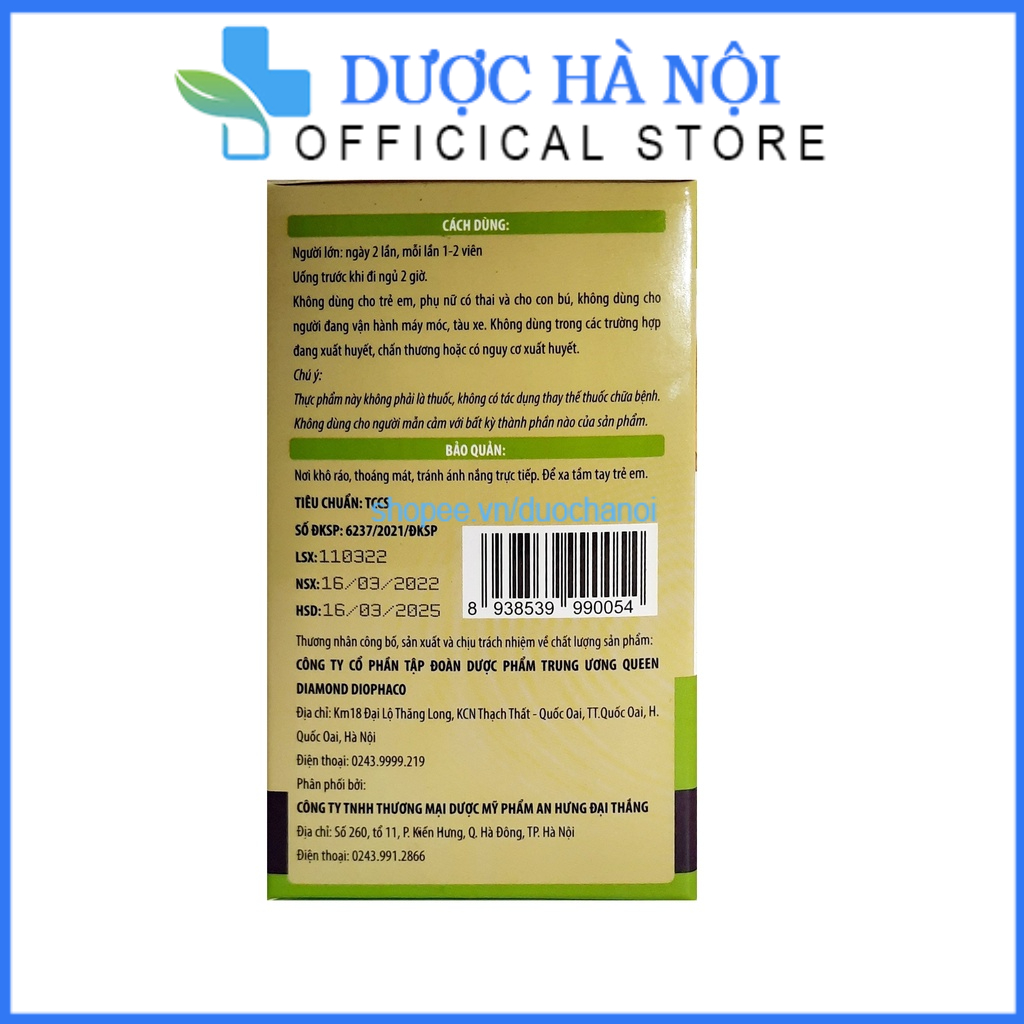 Viên ngủ ngon dưỡng tâm an thần giúp ngủ ngon sâu giấc , giảm căng thẳng , lo âu ,stress – hộp 30 viên