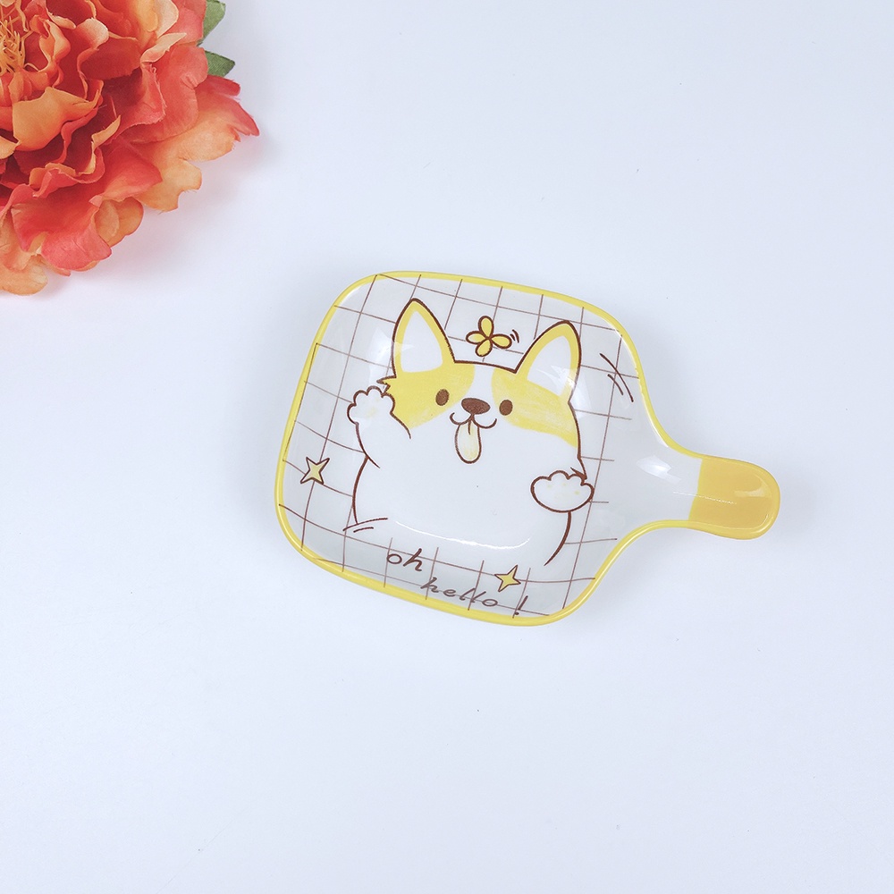 Bát Sứ Ăn Dặm, Bát Gốm Sứ Ăn Dặm Kiểu Nhật Shopmegold1 Có Tay Cầm Hình Thú Đáng Yêu Cho Bé