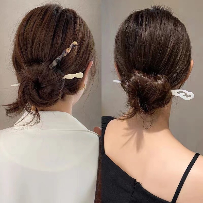 Kẹp Tóc Đính Bóng Lông Hình Chữ U Đơn Giản Và Hiện Đại Chất Lượng Cao