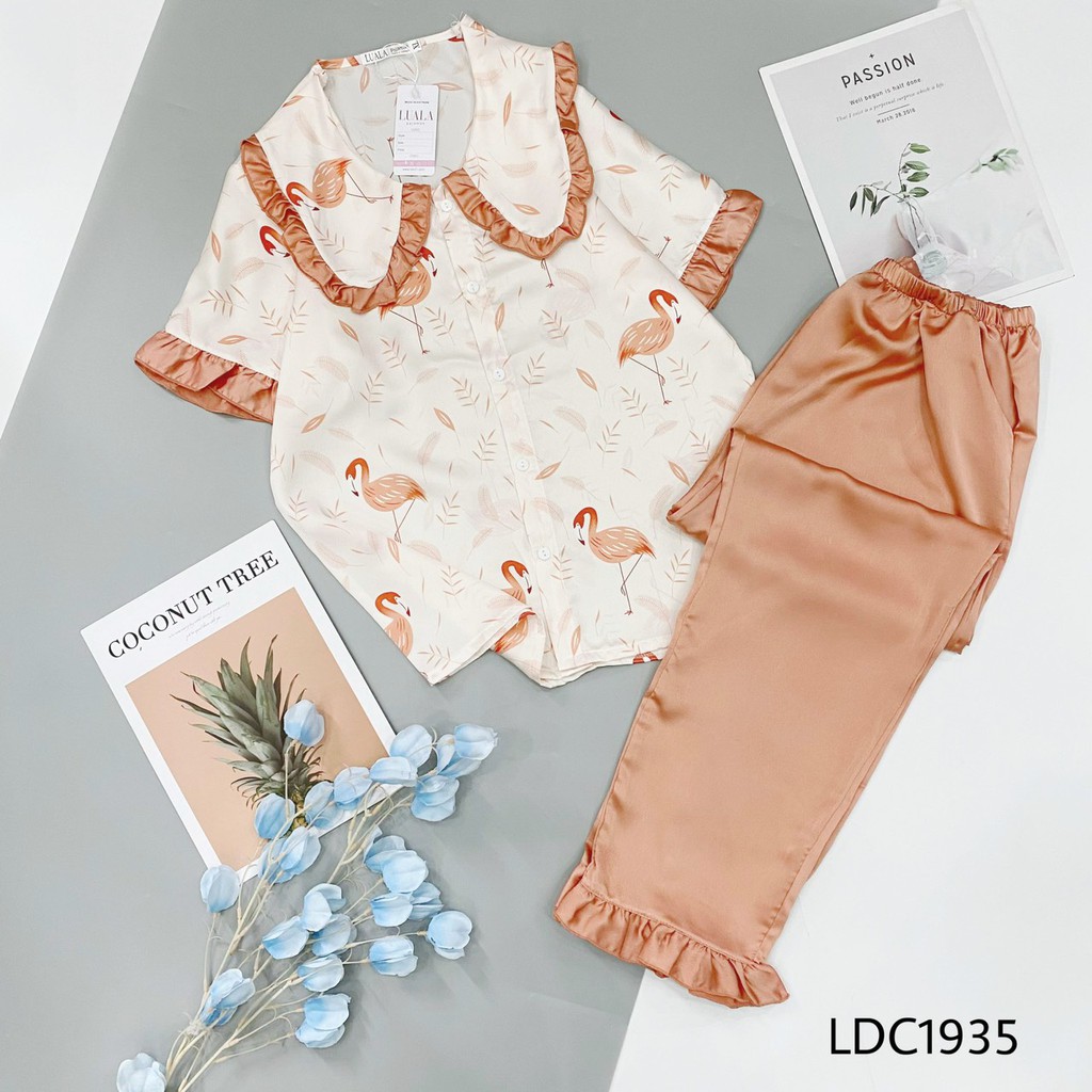 [Pijama Cao Cấp Fullsize] Pijama Ngắn Tay - Bộ Mặc Nhà Cộc Dài Lụa Satin Cao Cấp Mềm Mại An Toàn Với Làn Da | BigBuy360 - bigbuy360.vn