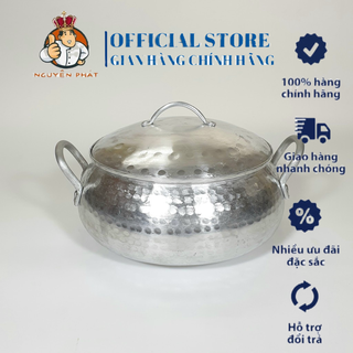 Nồi nấu lẩu riêu cua bằng nhôm, nấu lẩu thái, nồi lẩu bằng nhôm gò cao cấp 16cm, 18cm, 20cm, 22cm - Dụng Cụ Bếp Đà Nẵng
