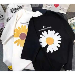 Áo thun tay lỡ hoa cúc form rộng mẫu hot hè 2020