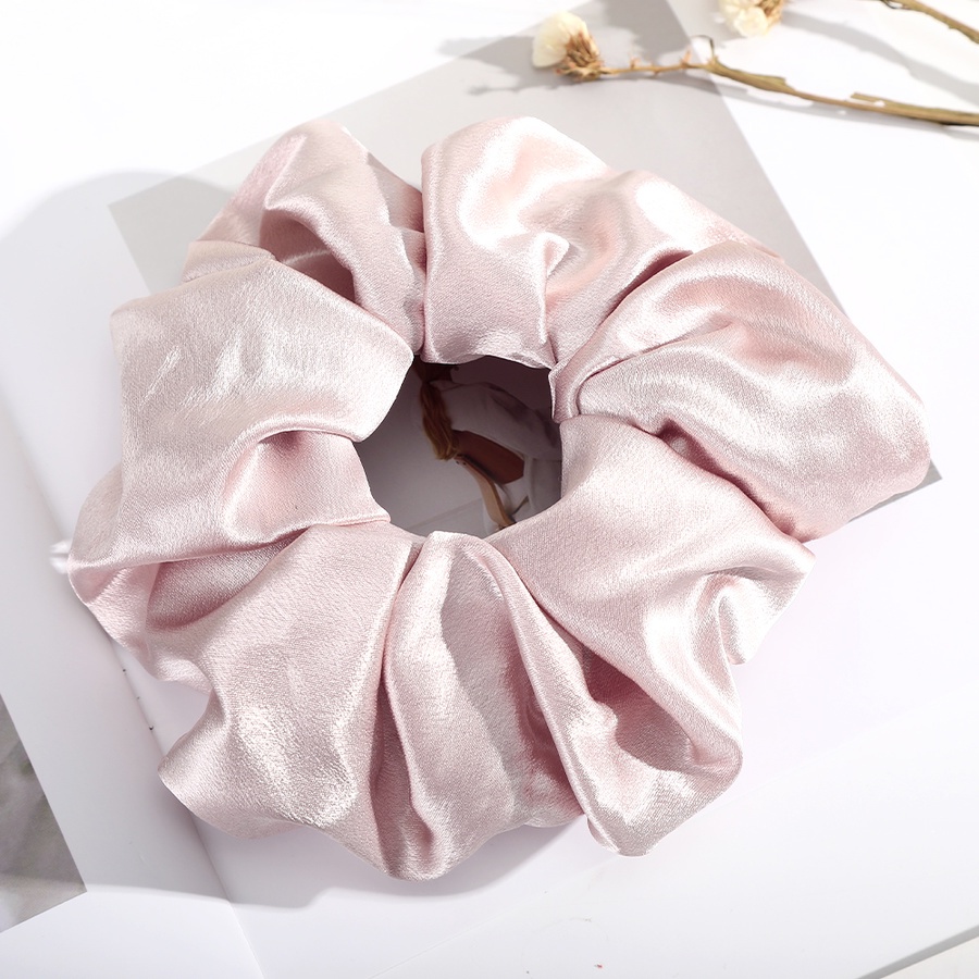 Thun cột kẹp tóc màu trơn bằng satin thời trang cho nữ