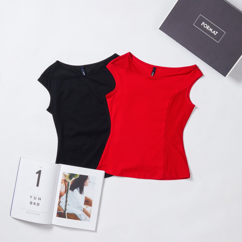 Áo T-shirt nữ cao cấp FORMAT vai chờm B931-625I