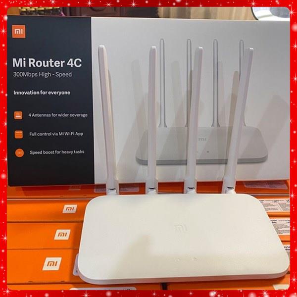 Bộ Phát Wifi Xiaomi N 300Mbps Router Wifi R4CM - Mi Router 4C - 4 Anten rời -BH 2 năm 1 đổi 1