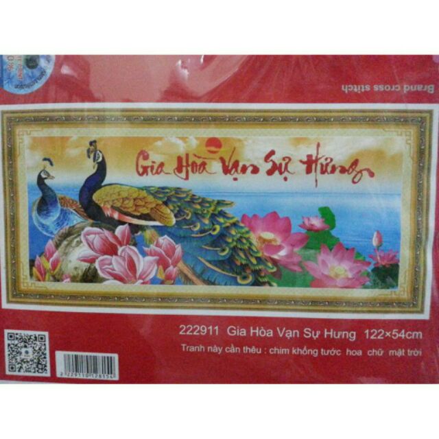 Freeship 99k TQ_Tranh thêu vợ chồng công