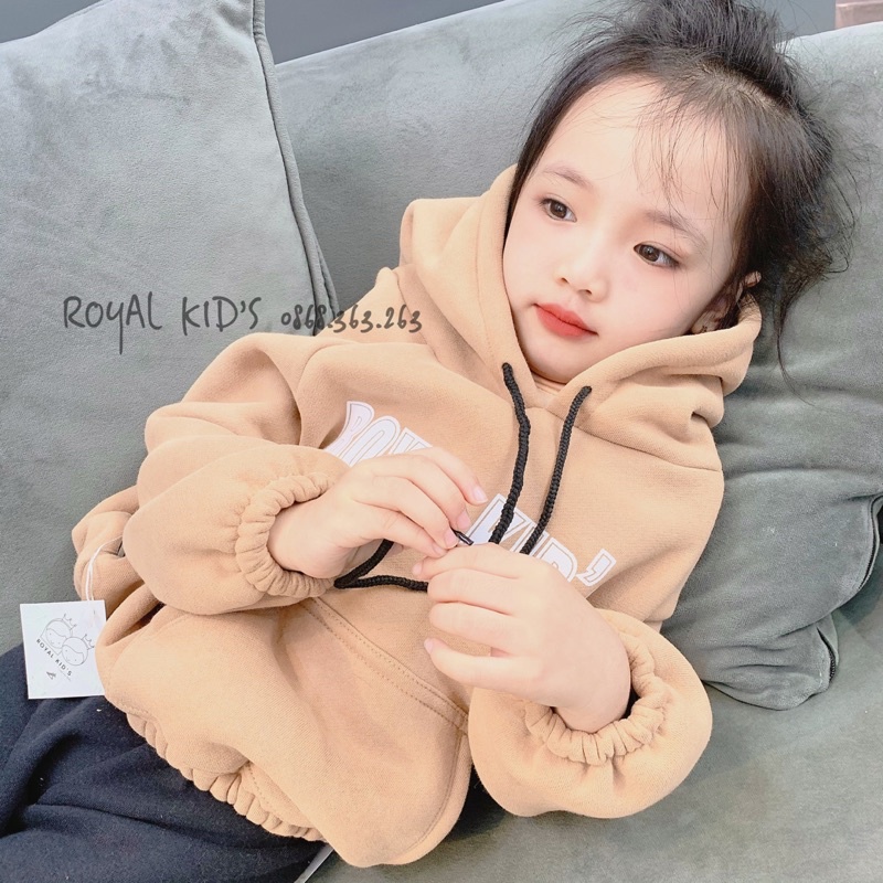 Áo hoodie cho bé trai, bé gái áo nỉ bông dày dặn Royalkids