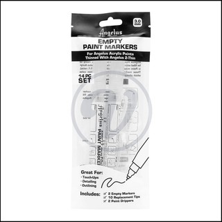 [CHÍNH HÃNG] Bộ bút bơm mực acrylic ANGELUS Empty Paint Marker vẽ giày chuyên dụng - Ngòi 3.0mm