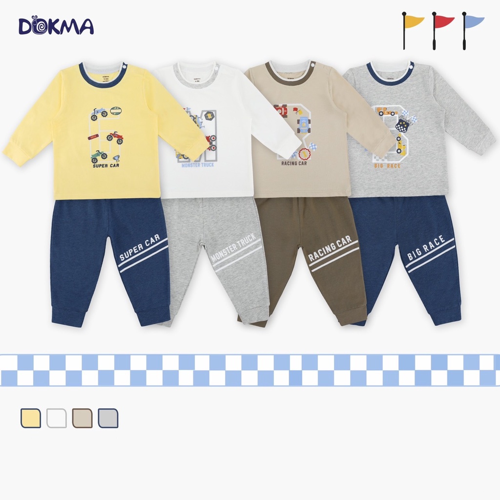 DB1092 Bộ quần áo cài vai dài tay dokma