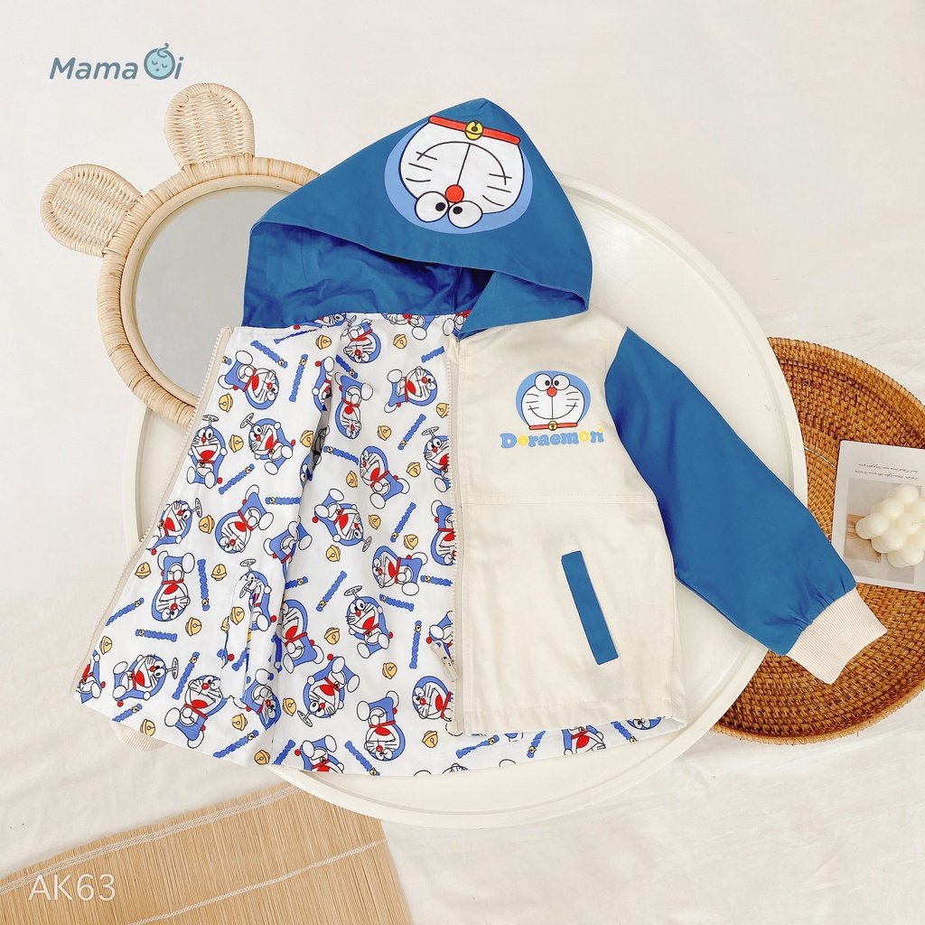 AK63 ÁO KHOÁC DORAEMON CAO CẤP MẶC ĐƯỢC HAI MẶT CỰC DỄ THƯƠNG CHO BÉ CỦA MAMAOI - THỜI TRANG CHO BÉ