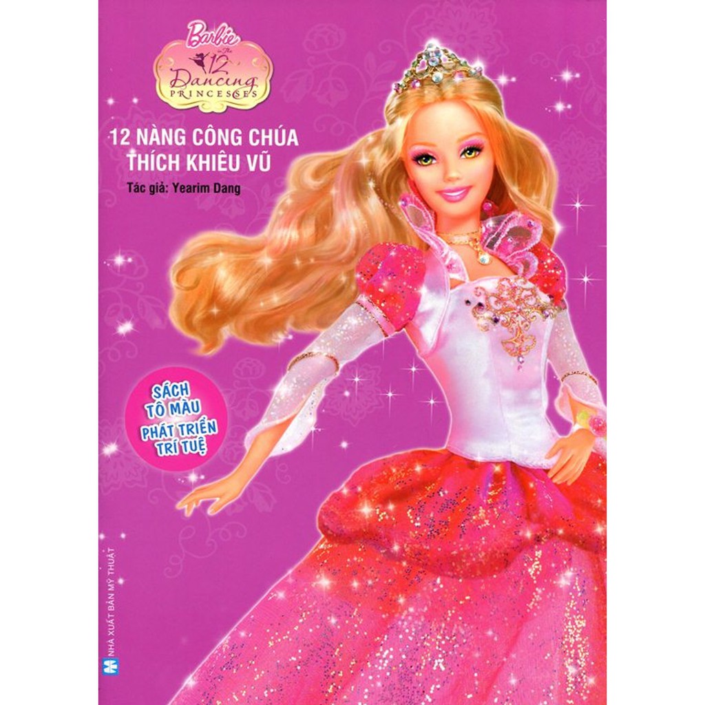 Sách - Barbie - 12 Nàng Công Chúa Thích Khiêu Vũ (Sách Tô Màu)