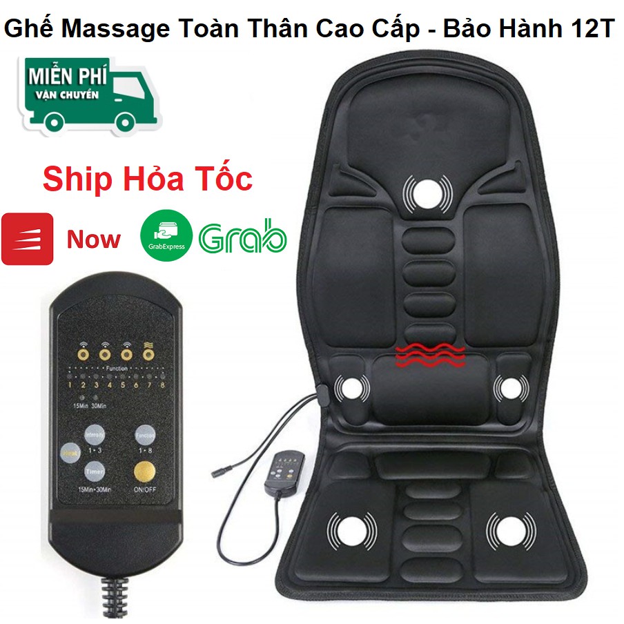 Đệm Massage Lót Ghế Văn Phòng - Salon - Ghế Xe Hơi - Cao Cấp - Massage Toàn Thân Cao Cấp Bảo Hành 12 Tháng