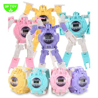 Đồ chơi đồng hồ điện tử robot biến hình 2 trong 1 cực chất cho bé
