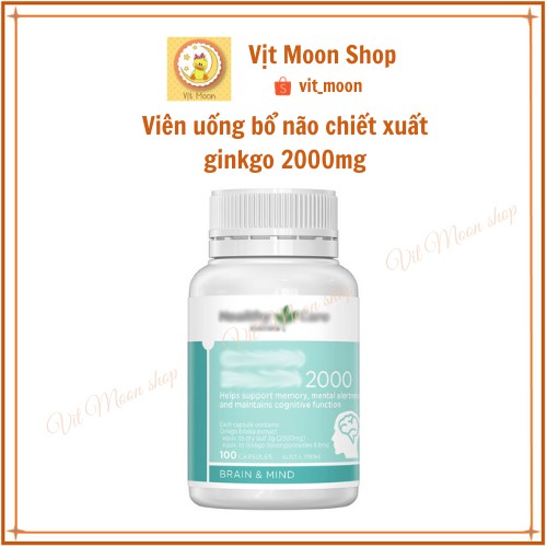 Viên uống Bổ não Ginkgo Biloba Healthy Care 2000mg- vịt moon