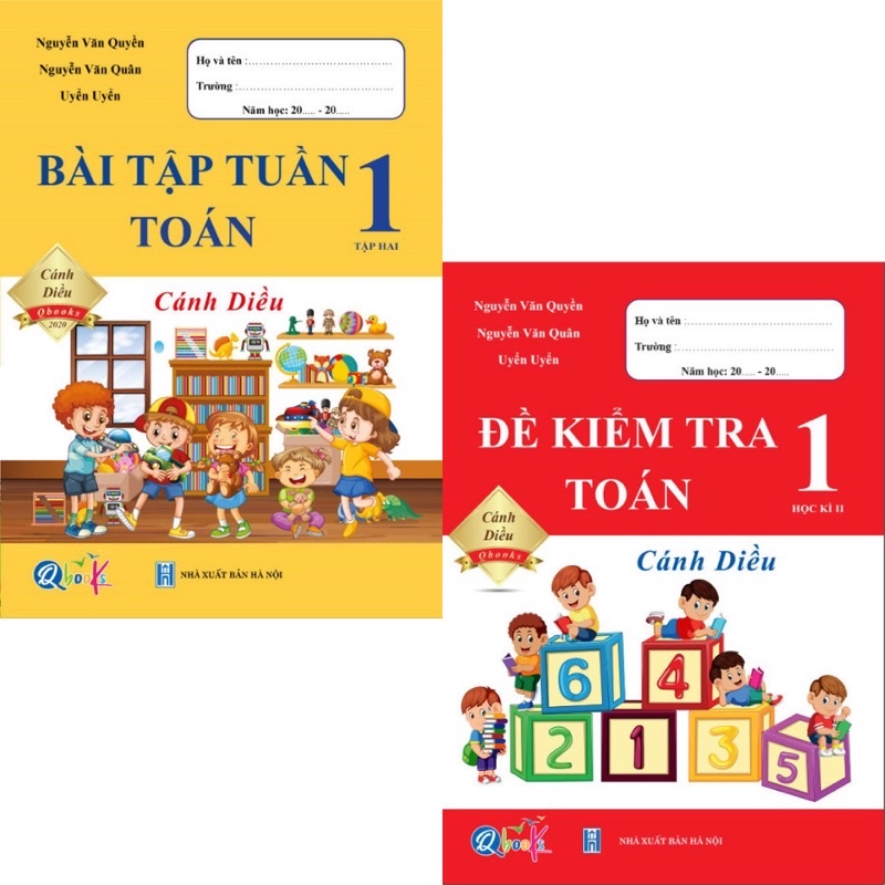 Sách (Combo 2 cuốn) Bài Tập Tuần và Đề Kiểm Tra Toán 1 - Cánh Diều - Học Kì 2