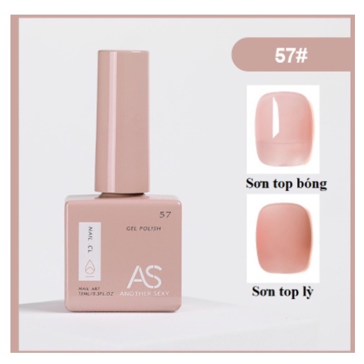 Sơn gel AS mẫu mới chai vuông sơn móng tay dùng máy hơ gel