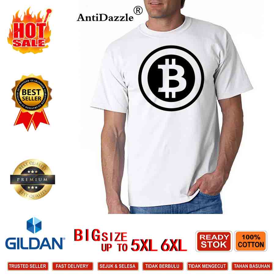 Áo nam tay ngắn in hình Bitcoin SJAOKOM XS-6XL